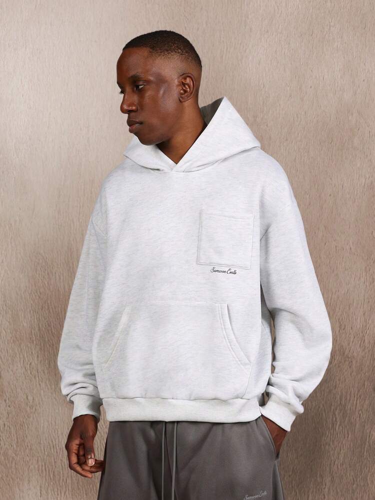 Essential Classic Pullover Hoodie With Centre Pocket And Brand Logo