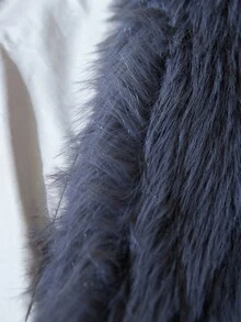 Aveloria Modichic 女士时尚渐变色中长款仿皮草冬季大衣 - 深灰色 - 查看 7