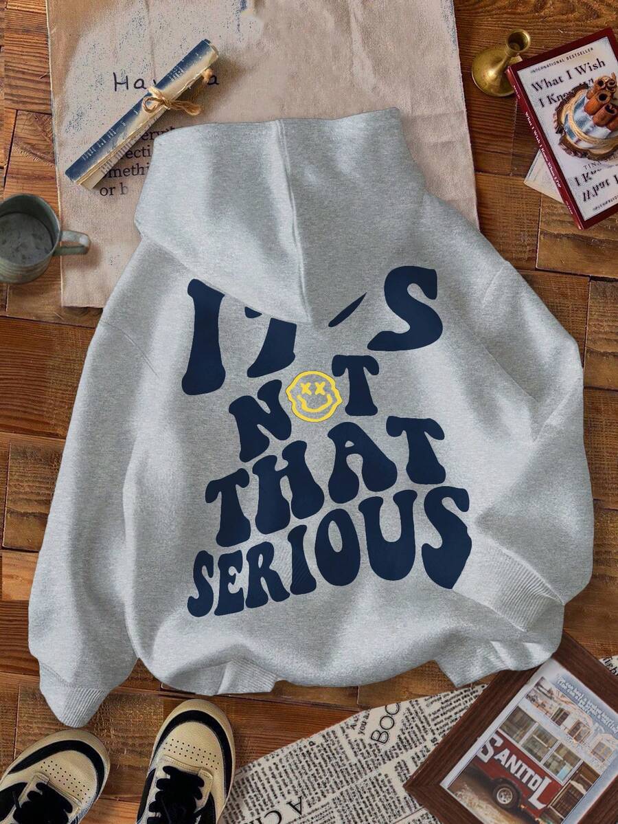 Young Boy Casual Comfortable Thick Knit Long Sleeve Sweatshirt, Suitable For Autumn/Winter Fall - Light Grey - View 1