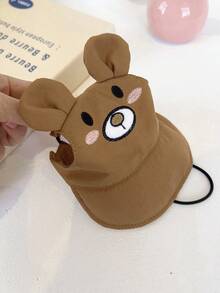 PETSIN 1 Sombrero de sol bordado con oso marrón lindo 3D para perros y gatos mascotas, con diseño transpirable y de oreja expuesta - Marrón - Ver 8