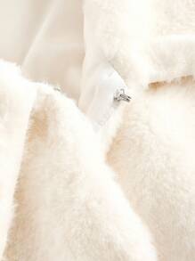 SHEIN MOD Women's Elegant Solid Color Faux Fur Coat, Autumn/Winter,Halloween Clothes,Winter Clothes For Women,Concert Outfits For Women,Fairycore,Winter Clothes Women