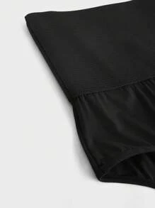 SHEIN Plus Size Men's Solid Color High Waist Seamless Shaping Briefs