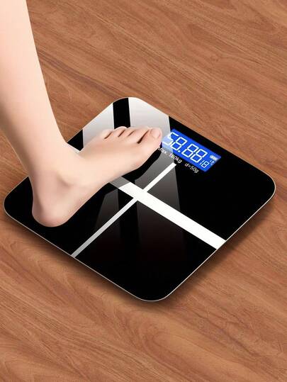 Teckwe Smart Electronic Weight Scale, Bathroom Scale. Battery Powered (2 AA Batteries), With Temperature Display And LED HD Display, One-Touch Unit Switching (Display Kg Unit And Kg Unit), Tempered Glass Material, Can Bear 396 Pounds. Very Suitable For Home And Gym Use. It Is A Must-Have Tool For Fitness People.