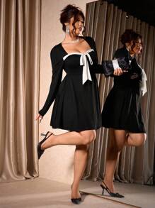 Elenzga 永不过时：哥特式预科风，融入周三元素。拥抱你内心的暗黑女性时尚。2025年新款优雅女士连衣裙，荷叶边肩部和超大泡泡袖，适合返校季、毕业典礼、情人节、音乐节、母亲节、万圣节、感恩节、复活节、国庆节、毕业舞会、约会派对、婚礼季、户外旅行。 - 黑色 - 查看 4