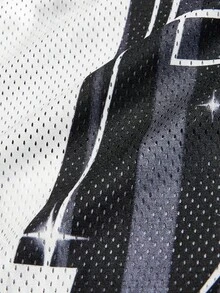 AXEPEAK 男士针织休闲宽松短袖T恤 - 黑色 - 查看 6