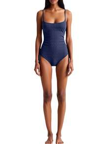 Roxy Current Coolness Women's One Piece Swimsuit Naval Academy - Navy Blue - View 3