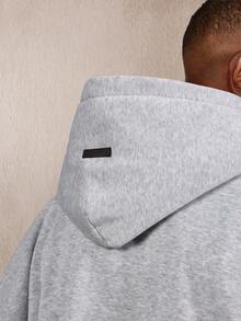 SUMWON Premium Heavyweight Full Zip Hoodie With Split Pockets Plain - Grey - View 8