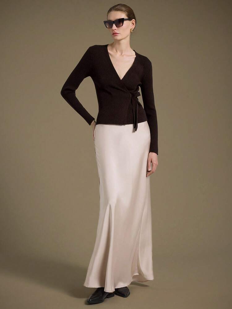 2026 Spring/Summer Women's Apparel, Coffee-Colored Women's Clothing, Spring/Summer Apparel, All-Season Clothing, Spring/Summer Outfits, Back-To-School Looks For Women, Holiday Vacation Attire, Wedding Guest Outfits, Women's Teacher Uniforms, Casual Outings, Night Out Attire, Wedding Guest Dresses, Elegant Wedding Guest Outfits, Church Attire, Women's Religious Clothing, Business Casual, Women's Daily Casual Ribbed Knit Tie-Front Cardigan