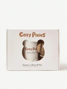 Cozy Pixies Set de 5 artículos esenciales para bebé, adecuado para todas las estaciones - 1 manta de envolver con estampado de estrella, peine, cepillo, mordedor, tarjetas para recién nacidos, set de regalo para recién nacidos - Multicolor - Ver 3