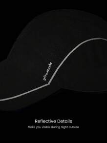 GLOWMODE All Day Flex Stretchy Sweat-Wicking Quick-Dry Waterproof Reflective Adjustable Mesh Running Hat Cap Gym Training Workout Daily Wear - Black - View 4