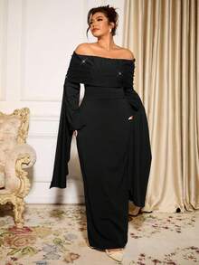 Cravure Christmas Halloween Plus Size Dresses Fall Cloth For Women - Black - View 5
