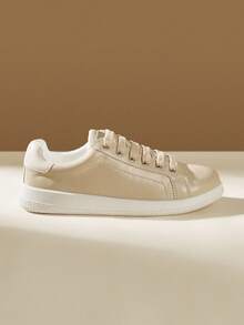 CUCCOO EASI 女士休闲百搭杏色系带运动鞋 - 杏色 - 查看 3