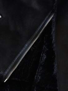 Aveloria Affinna Women's New Winter Faux Fur Leather Jacket, European And American Fashion Suede Fleece Motorcycle Coat, Thick Cotton Padded Fall Cloth For Women