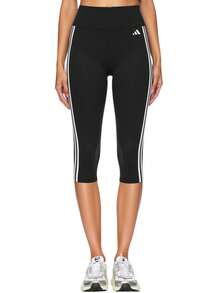 Adidas Geo Print Side Striped Leggings - Black - View 1