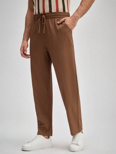  OFFICEAU 男士纯色休闲锥形裤，日常穿着的理想之选，适合春夏穿着。