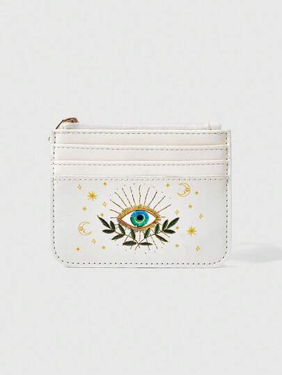 Fairycore محفظة بطاقات بطبعة نجوم وأقمار العيون