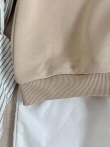 PrepCrw 小男孩字母刺绣圆领卫衣，秋冬学院风