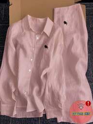 INAWLY 2pcs Women Casual Knight Embroidered Front Button Shirt & Skirt Set