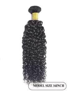 1入組捲髮自然黑色人髮束延伸8-30英寸編織束緯線接髮高質量適合女士