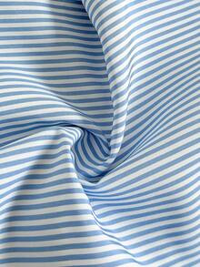 PrepCrw 男童学院风蓝色条纹衬衫和斗篷套装 - 藍白色 - 查看 5