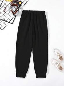 Casual Loose Fit Graphic Print Pocket Design Sweatpants For Teenage Boys, Suitable For Daily Casual, Commuting And Sports Wear Fall Winter