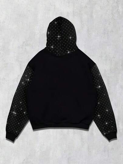 Street Life Unisex Cross Graphic Casual Punk Street Style Long Sleeve Hoodie, Autumn/Winter