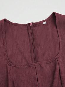 Fairmaia 德国传统方领束带无袖连衣裙（万圣节适用） - 紅色 - 查看 6