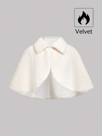 SHEIN MOD 女士优雅纯色仿皮草大衣，秋冬