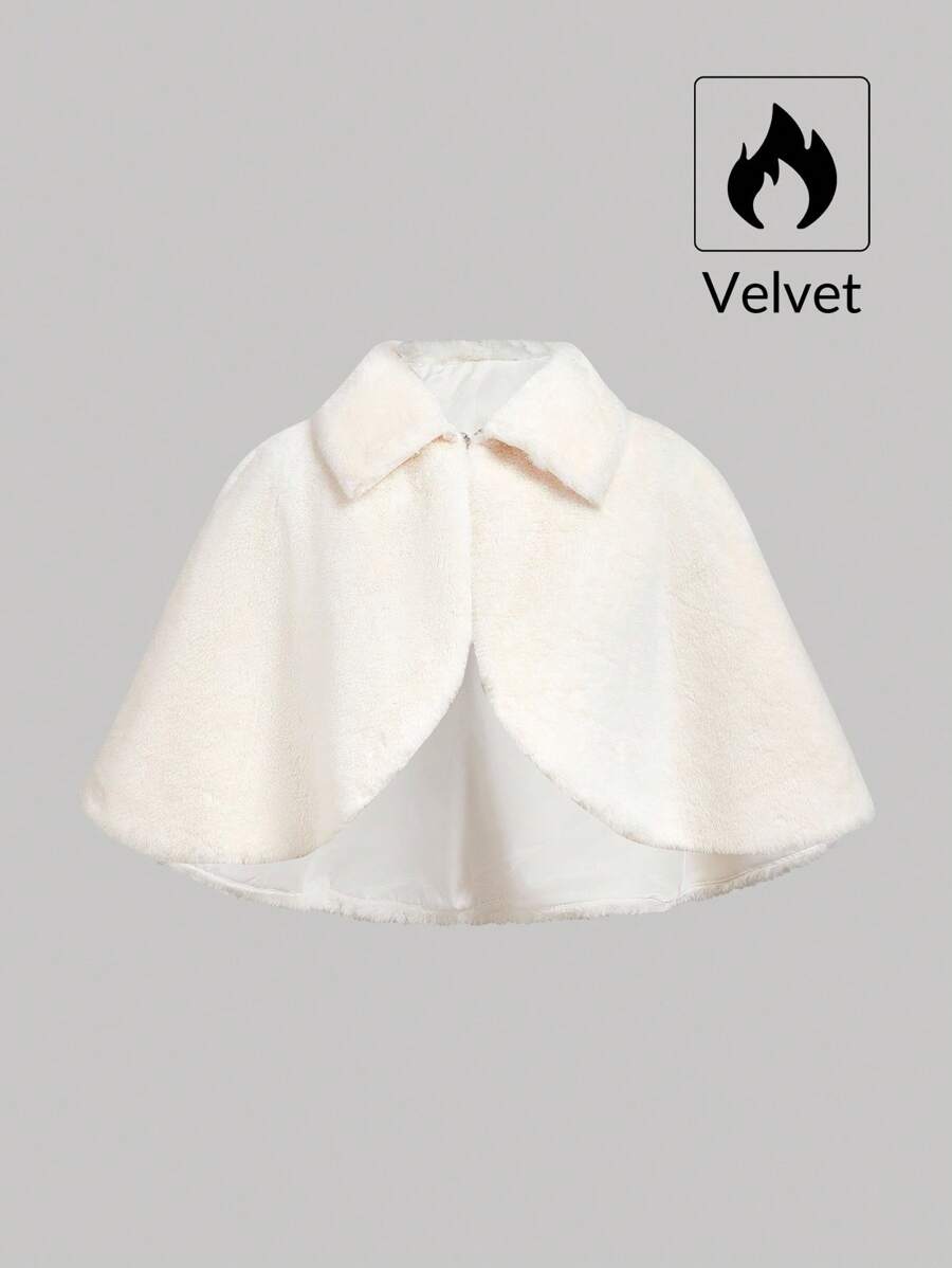 SHEIN MOD Women's Elegant Solid Color Faux Fur Coat, Autumn/Winter,Halloween Clothes,Winter Clothes For Women,Concert Outfits For Women,Fairycore,Winter Clothes Women