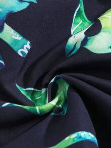 Tween Boy Dinosaur Print Short Sleeve Swimsuit Set - Multicolor - View 4