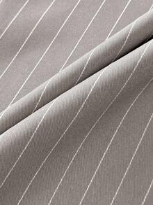 Calvornis Men's Business/Casual Striped Notch Lapel Single Breasted Suit Jacket - Khaki - View 7