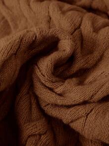 SHEIN Cárdigan holgado con capucha para niña - Café integral - Ver 10