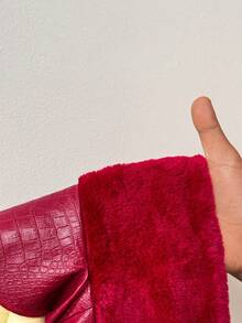 BamGleam Halloween Frauen Motorrad Crop Pu Leder Jacken Herbst Winter Y2k Club Baddie - Rot - Übersicht 8