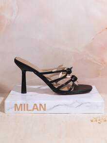 SHUZIA 女式時尚花朵裝飾高跟涼鞋