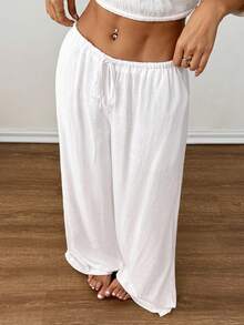 SHEIN PETITE Quần dài vải lanh trắng lưng thấp, Quần dài đi biển nghỉ dưỡng, Phiên bản nhỏ nhắn. Đi chơi, Quần sang trọng cho nữ, Ở nhà, Thường ngày, Thanh lịch, Đi làm, Đa năng, Nâng cấp chất lượng cao, Cá nhân hóa, Thích hợp cho các bữa tiệc, Đi làm, Gặp gỡ khách hàng và nhiều bối cảnh khác, Phong cách quý tộc, Cảm giác của ông chủ, Phong cách vợ gangster, Mùa thu dành cho phụ nữ, Quần ống rộng màu trắng cho nữ, Quần đi chơi, Quần vải lanh trắng cho nữ - trắng - Xem 6