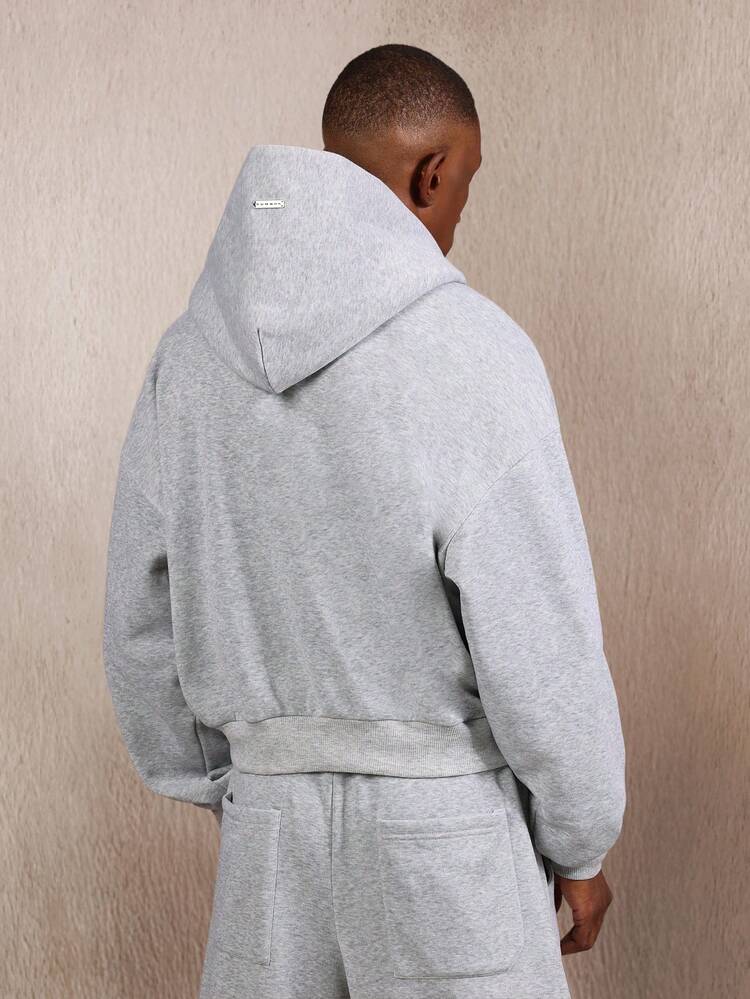 Essential Drawstring Hoodie With Centre Pocket And Ribbed Cuffs