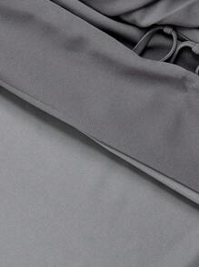 SHEIN MOD Women's Grey Blazer With Side Lace-Up | Casual Suit Jacket | Elegant Lapel Officewear | Street Style | Autumn Spring Fashion/Plus Size Women Gray Blazer Jacket With Side Tie,Plus Size Simple Casual Commuter Vintage Tie-Up Decor Blazer Winter Fall