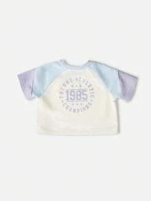 SUMWON Baby Girls Casual Summer Co-Ord Set Future Athletic Champions Raglan T-Shirt With Jogger Pants Outfit Fall - Mauve Purple - View 5