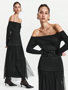 Lumivelle Vestidos largos de mujer para Halloween - Negro - Ver 1