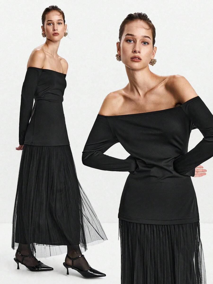 Lumivelle Vestidos largos de mujer para Halloween - Negro - Ver 1