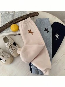 SHEIN 6件套男婴纯色针织圆领休闲运动衫和裤子套装 - 彩色 - 查看 3