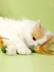 PETSIN 1 Juguete de hierba gatera para gatos, Golosinas para gatos, Hierba dental para gatos, Diversión para gatos, Juguetes resistentes a mordeduras para gatitos, Bolas giratorias de hierba gatera, Juguetes - Multicolor - Ver 2