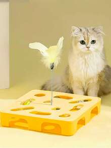 PETSIN 1 pieza de juguete para que el gato escarbe y esconda comida, juguete autoentretetenido y divertido para gatos, juguetes para gatos, tablero de juego para escarbar y jugar, caja de juego de varilla de juego, bola de juego, juguetes para mascotas - Multicolor - Ver 2