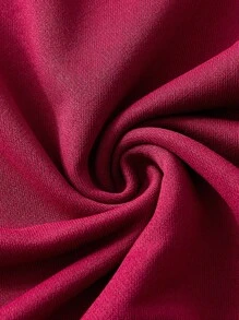 Manfinity VCAY 男士休闲轻便长袖刺绣套头连帽运动衫，春秋季 - 紅色 - 查看 7