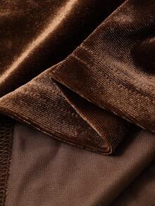 DAZY Vestido midi de unicolor elegante con abertura para mujer, otoño