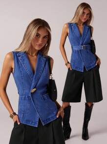 Avantive Blaue Jeans-Bluse, Lehrerin für Frauen Sommer Herbst Frauen Urlaub Frau Ausgehen Tops Frauen Business Lässig Frau Top Büro für Frauen 2000er Jahre Stil Old Money Stil Frauen Flughafen für Frauen Kirche für Frauen Club Ausgehen Lässig Frauen Business Lässig