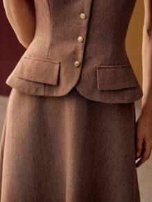 MOTF PREMIUM WOOL AUTUMN/WINTER A-LINE TUBE DRESS
