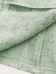 Ellevyn 女式无袖金属玫瑰纽扣衬衫，法式风格，休闲办公装，高端夏季衬衫 - 綠色 - 查看 8