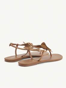 CUCCOO CHICEST Women's Yellow Floral Thong Sandals, Round Toe Flat Beach Vacation Style