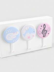 ROMWE Kawaii 3个音符翼形徽章吸盘挂钩 - 彩色 - 查看 4